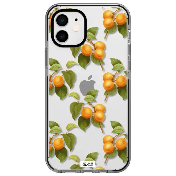 Apricot Apple iPhone 12 impact black border Case