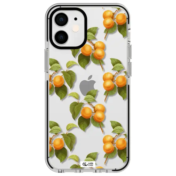 Apricot Apple iPhone 12 mini impact black border Case