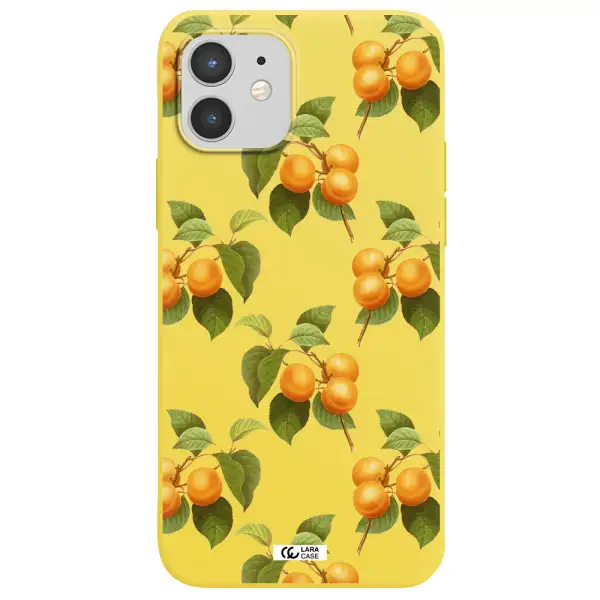 Apricot Apple iPhone 12 mini Silicone canary yellow Case