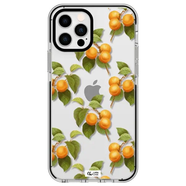 Apricot Apple iPhone 12 pro impact black border Case