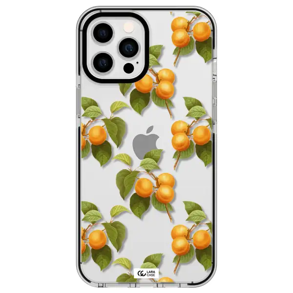 Apricot Apple iPhone 12 pro max impact black border Case
