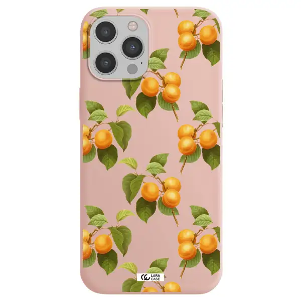 Apricot Apple iPhone 12 pro max Silicone pastel pink Case