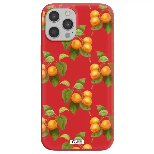 Apricot Apple iPhone 12 pro Silicone Imperial Red Case