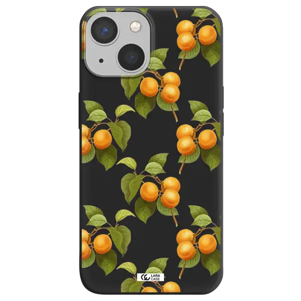 Apricot Apple iPhone 13 Silicone black Case