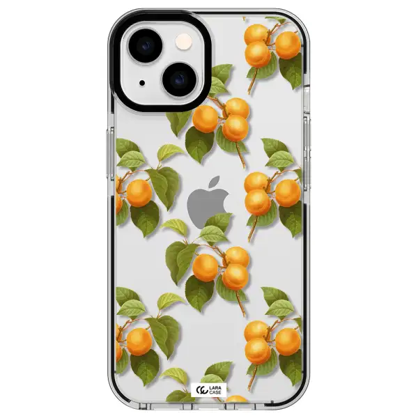 Apricot Apple iPhone 14 impact black border Case