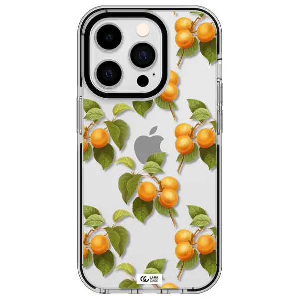 Apricot Apple iPhone 14 pro impact black border Case