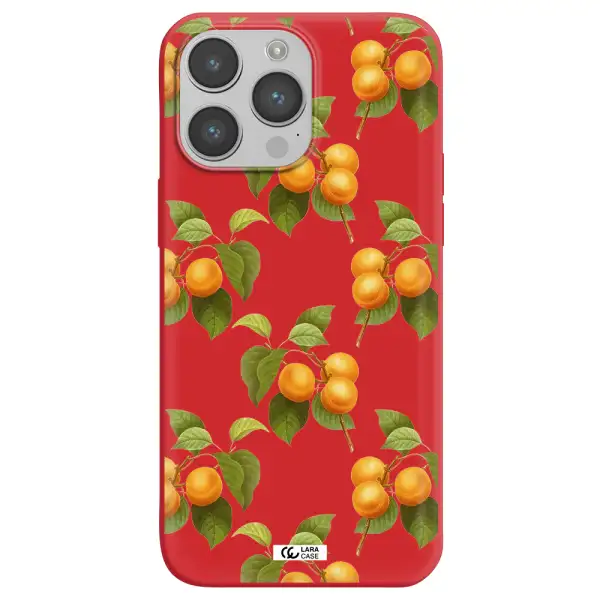 Apricot Apple iPhone 14 pro max Silicone Imperial Red Case