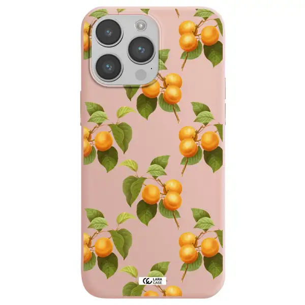 Apricot Apple iPhone 14 pro max Silicone pastel pink Case
