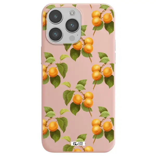 Apricot Apple iPhone 14 pro Silicone pastel pink Case