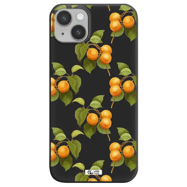 Apricot Apple iPhone 14 Silicone black Case