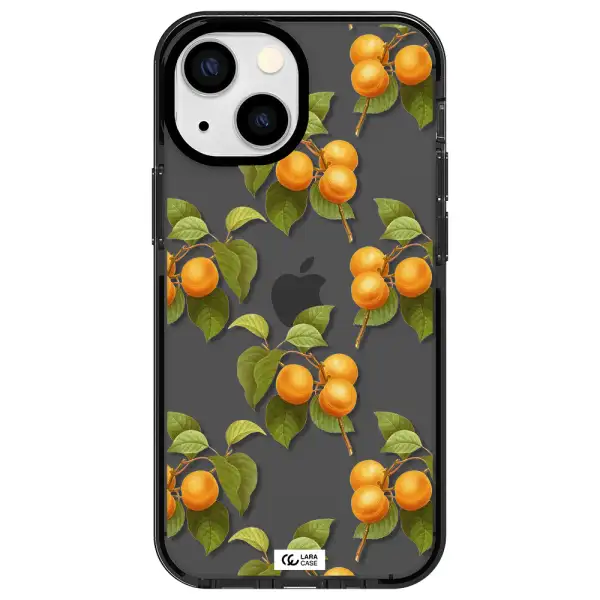 Apricot Apple iPhone 15 Plus impact Smoke Black Case