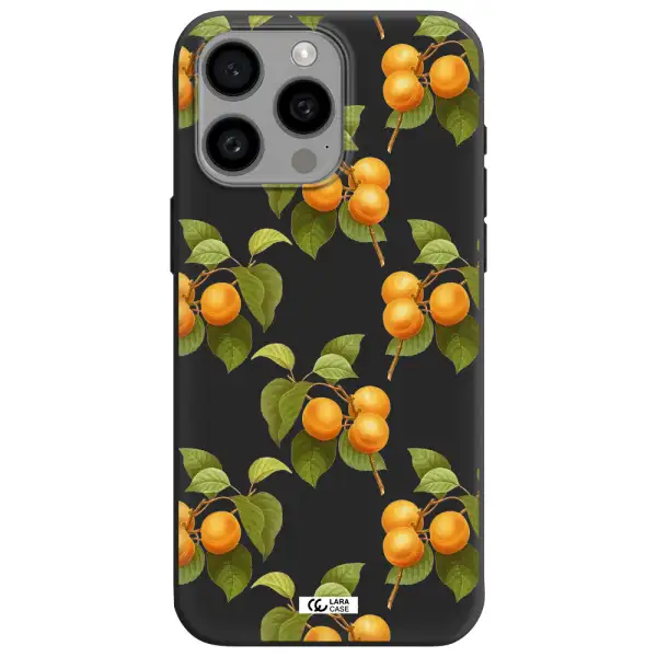 Apricot Apple Iphone 15 Pro max Silicone black Case