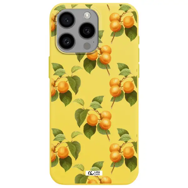 Apricot Apple Iphone 15 Pro max Silicone canary yellow Case