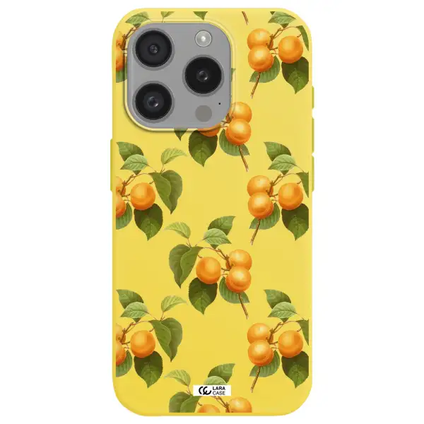 Apricot Apple Iphone 15 Pro Silicone Canary Yellow Case