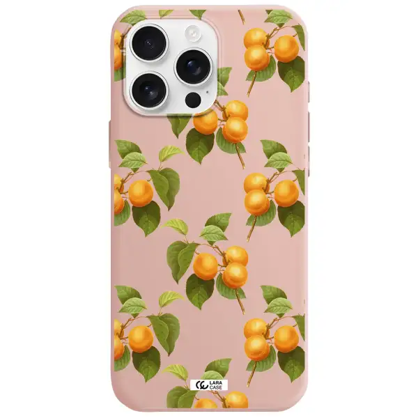 Apricot Apple Iphone 16 Pro Max Silicone Pastel Pink Case