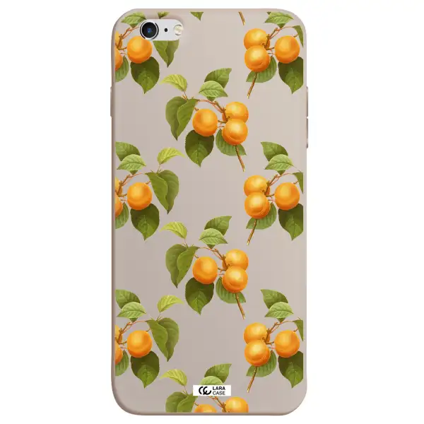 Apricot Apple iPhone 6 plus Silicone Stone Case
