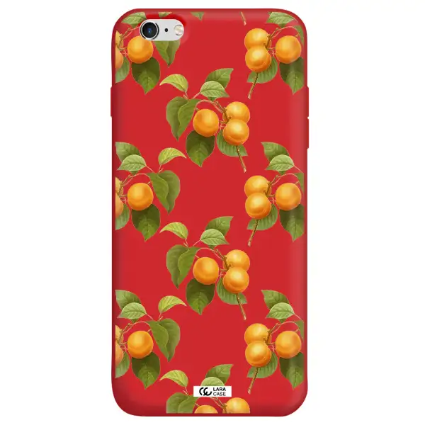 Apricot Apple iPhone 6 s plus Silicone Imperial Red Case