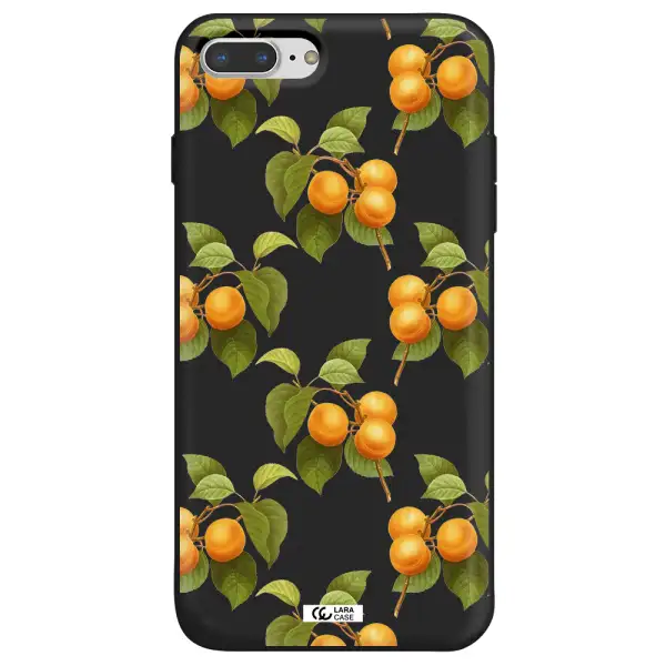 Apricot Apple iPhone 7 plus Silicone black Case