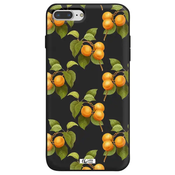 Apricot Apple iPhone 8 plus Silicone black Case