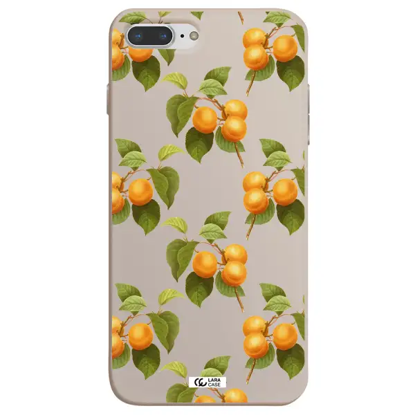 Apricot Apple iPhone 8 plus Silicone Stone Case