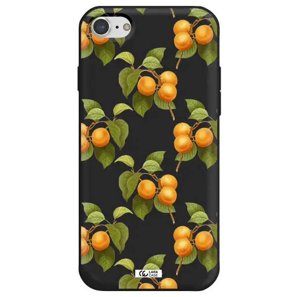 Apricot Apple iPhone 8 Silicone black Case