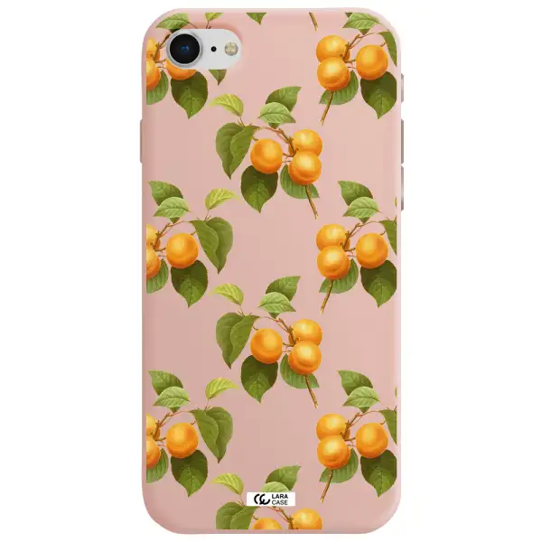 Apricot Apple iPhone se 2020 Silicone pastel pink Case