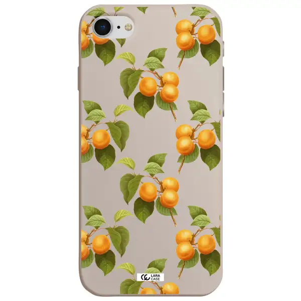 Apricot Apple iPhone se 2020 Silicone Stone Case