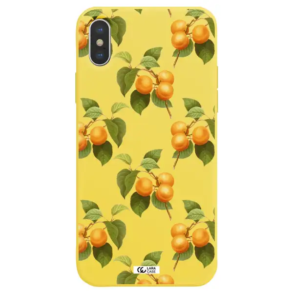 Apricot Apple iPhone X Silicone canary yellow Case