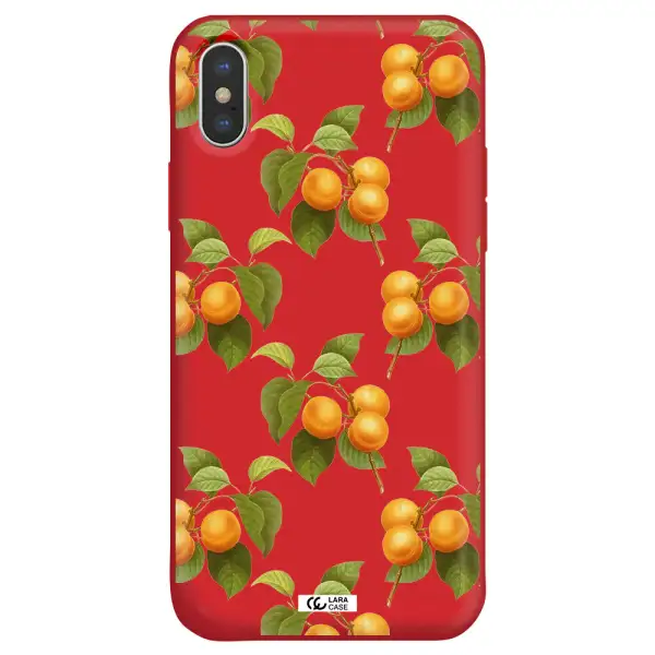 Apricot Apple iPhone X Silicone Imperial Red Case