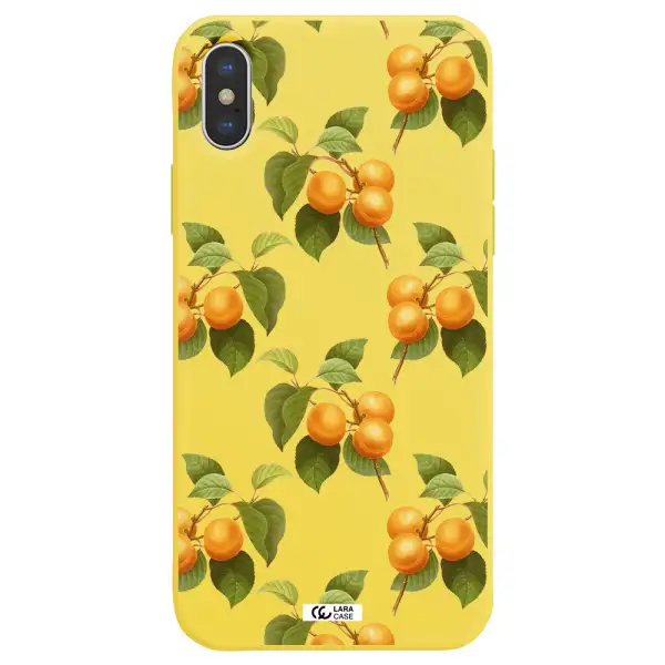 Apricot Apple iPhone XS Silicone canary yellow Case