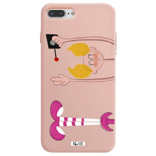 Dee Dee Apple iPhone 7 plus Silicone pastel pink Case