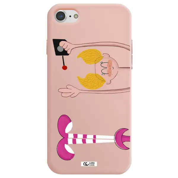 Dee Dee Apple iPhone 8 Silicone pastel pink Case