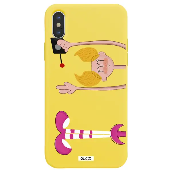 Dee Dee Apple iPhone X Silicone canary yellow Case