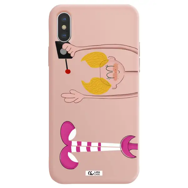 Dee Dee Apple iPhone X Silicone pastel pink Case