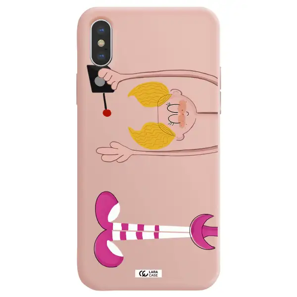 Dee Dee Apple iPhone XS Silicone pastel pink Case