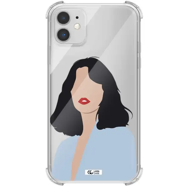 Minimalist Girl Portrait Apple iPhone 11 Clear PC Case