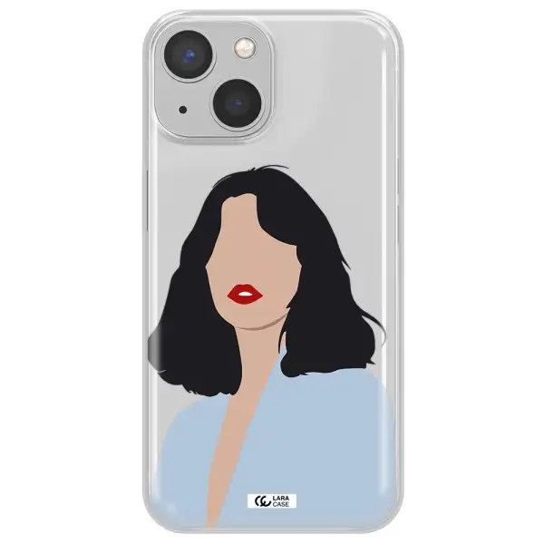 Minimalist Girl Portrait Apple iPhone 13 Clear TPU Case
