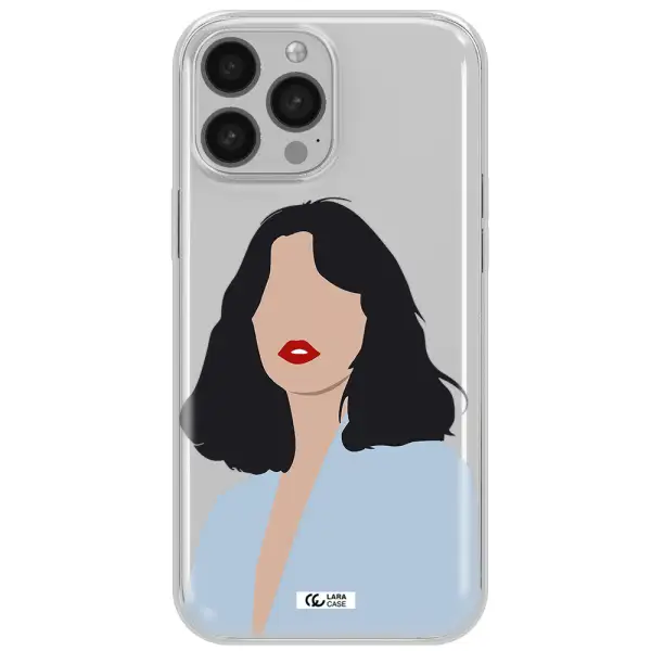 Minimalist Girl Portrait Apple iPhone 13 Pro Clear TPU Case