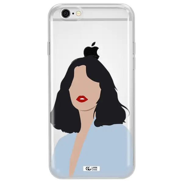 Minimalist Girl Portrait Apple iPhone 6 plus Clear TPU Case