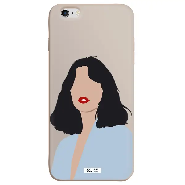 Minimalist Girl Portrait Apple iPhone 6S Silicone Stone Case