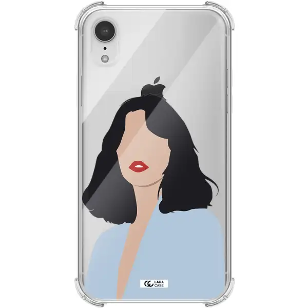 Minimalist Girl Portrait Apple iPhone XR Clear PC Case