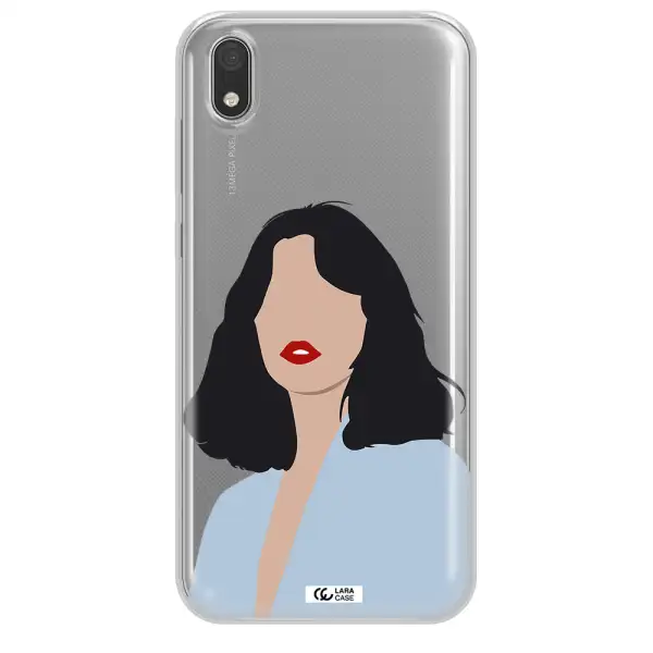 Minimalist Girl Portrait Huawei Honor 8S Clear TPU Case
