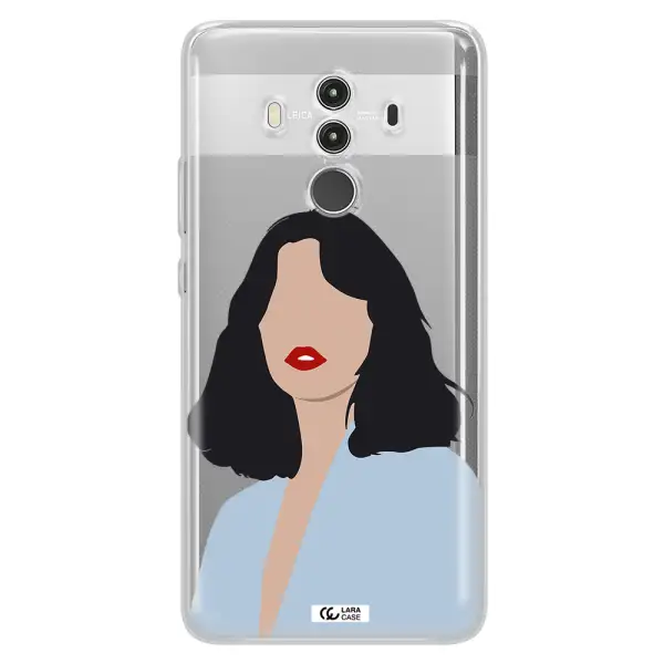Minimalist Girl Portrait Huawei Mate 10 Clear TPU Case