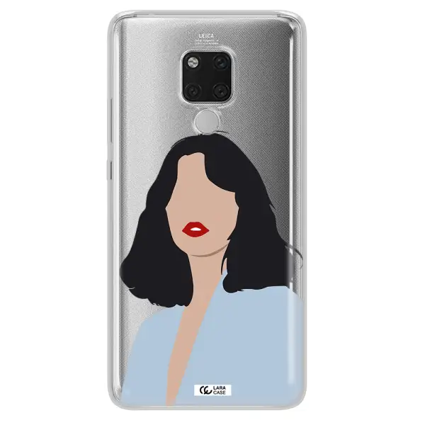 Minimalist Girl Portrait Huawei Mate 20X Clear TPU Case