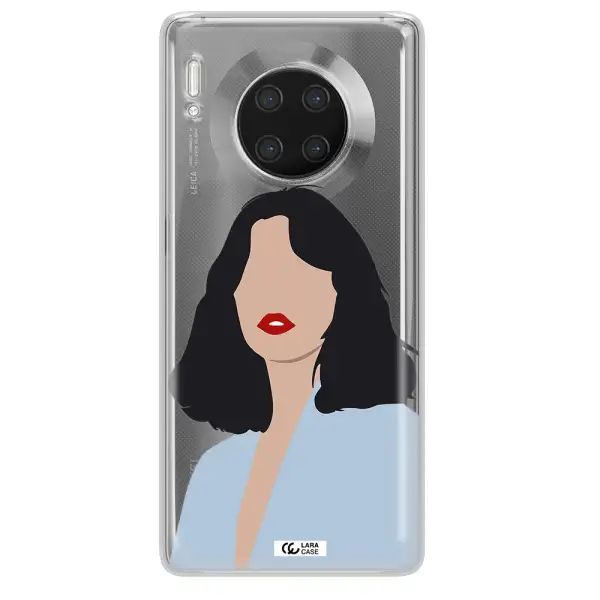 Minimalist Girl Portrait Huawei Mate 30 Pro Clear TPU Case