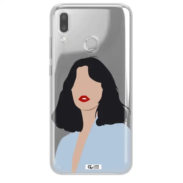 Minimalist Girl Portrait Huawei P Smart 2019 Clear TPU Case