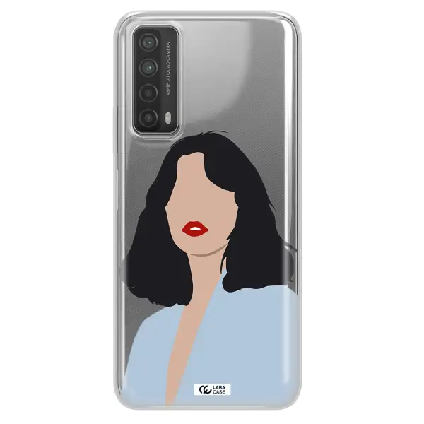 Minimalist Girl Portrait Huawei P Smart 2021 Clear TPU Case