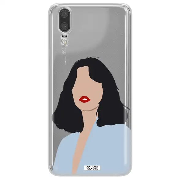 Minimalist Girl Portrait Huawei P20 Clear TPU Case