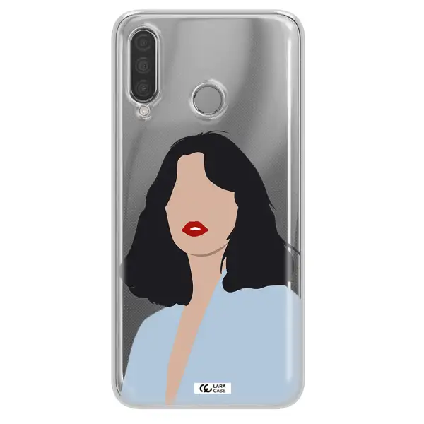 Minimalist Girl Portrait Huawei P30 Lite Clear TPU Case
