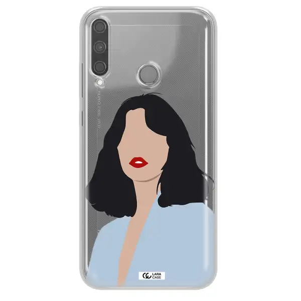 Minimalist Girl Portrait Huawei P40 Lite E Clear TPU Case